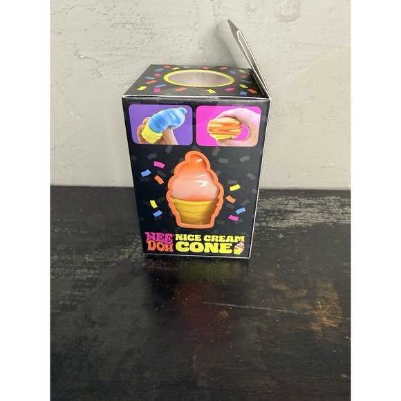 New NEE DOH Nice Cream Cone ORANGE Ice Swirl NEEDOH TikTok Squishy Fidget Toy - Picture 2 of 4